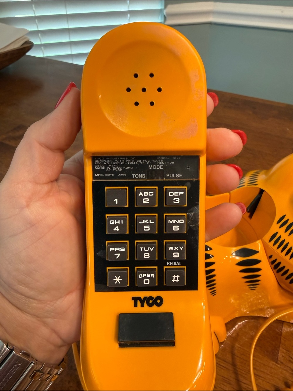 Vintage 1980s Tyco Garfield Landline Telephone Cat Phone Eyes Open Close TESTED - Picture 10 of 10
